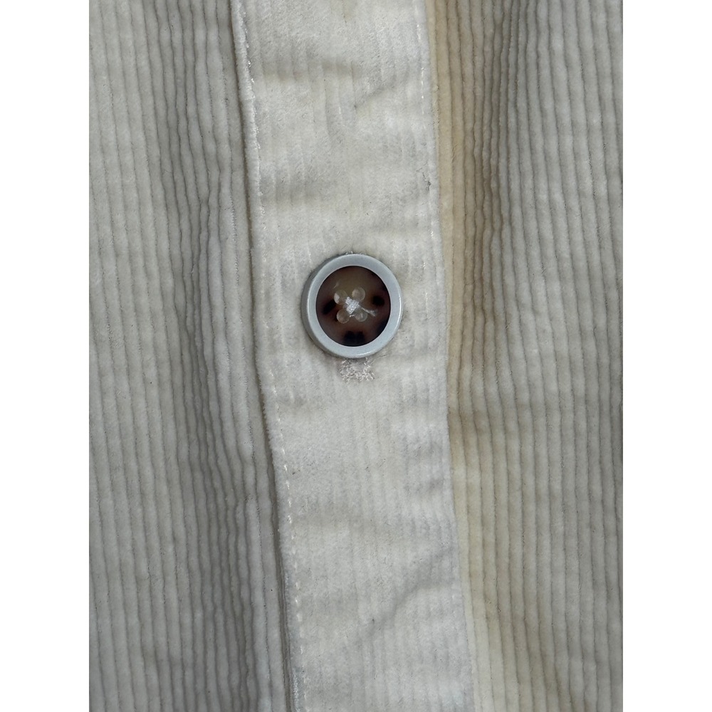 Maeve Anthropologie Cream Yellow Corduroy Shacket Button Down Oversize Jacket XS - Picture 6 of 8